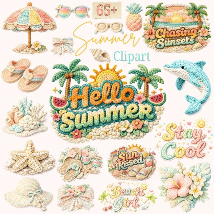 Summer Embroidery PNG